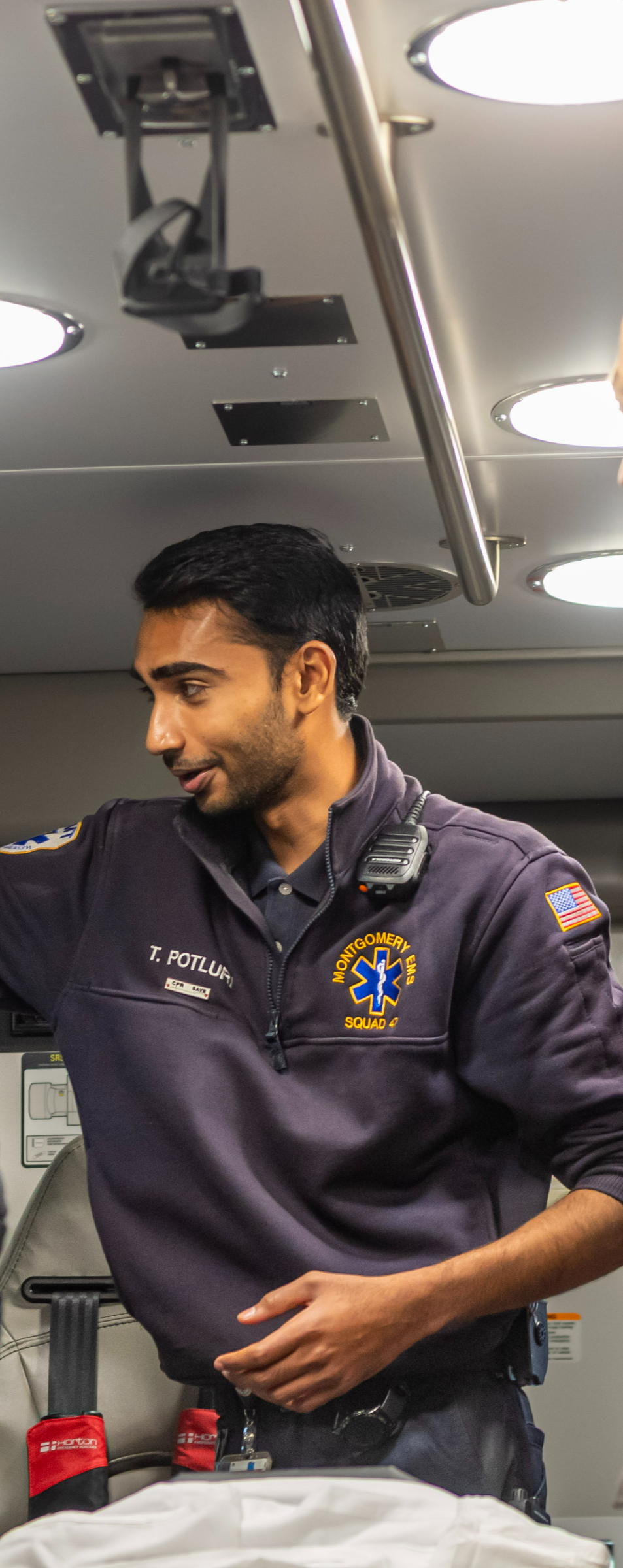 Montgomery EMS volunteer EMT in the field, Montgomery Township NJ